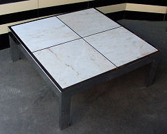 Pace Marble and Chrome Table