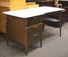 Briar Wood HW Desk with White Formica Top