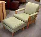 Open Frame Arm Chair and Leg Rest: #C3995C and C3990LR, circa 1941-42