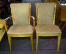 Set of 6 Upholstered Diningroom Chairs:  #M157, circa 1947-50